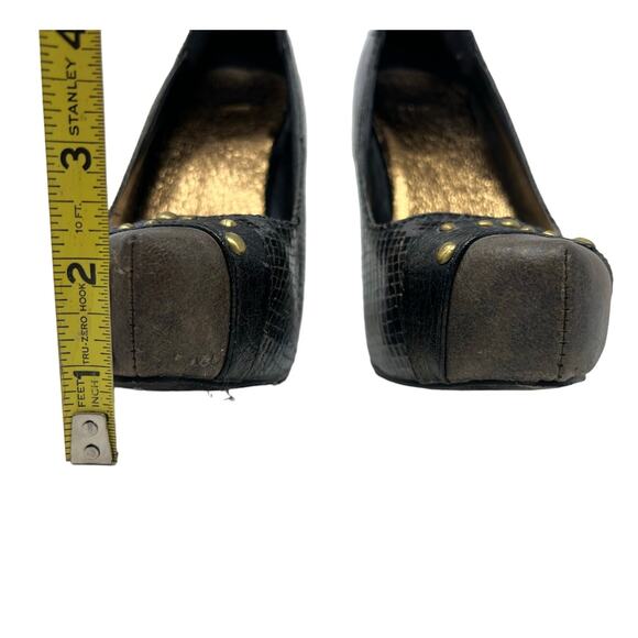BKE Buckle Studded Platform Snakeskin Pumps Heels 7.5 Y2K Glam Bratz - Picture 5 of 7